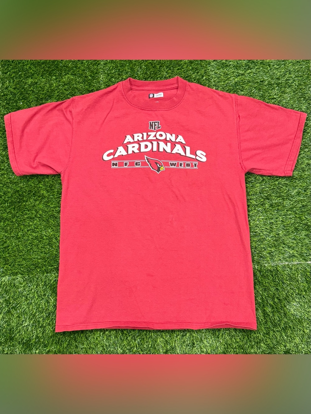 Vintage NFL Team Apparel Arizona Cardinals "NFC West" Red Graphic Tee L